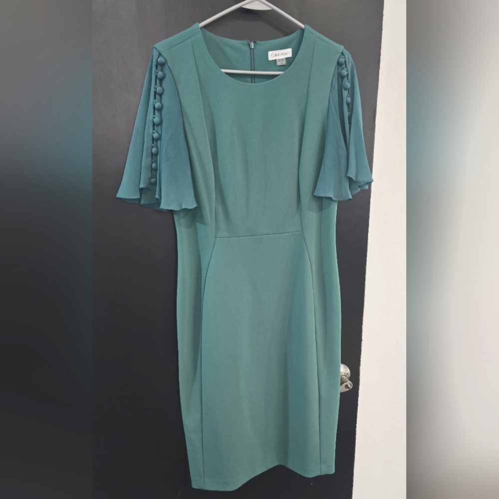 Elegant Seamoss Green Dress